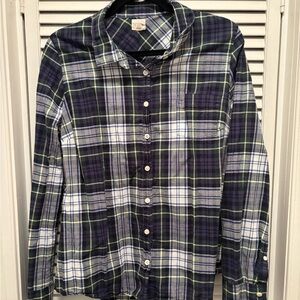 J Crew Plaid Button-Down